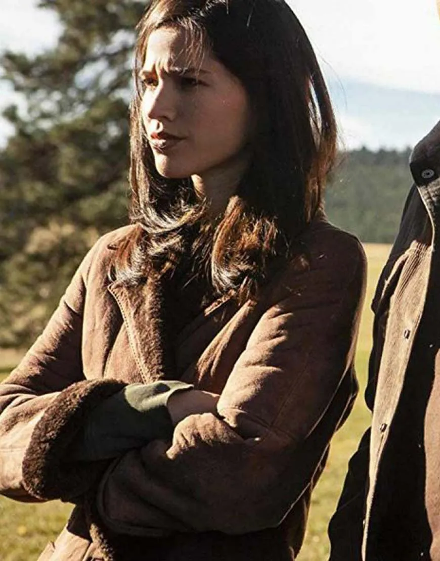 Yellowstone Monica Dutton Shearling Coat | Kelsey Asbille Coat | 40%OFF