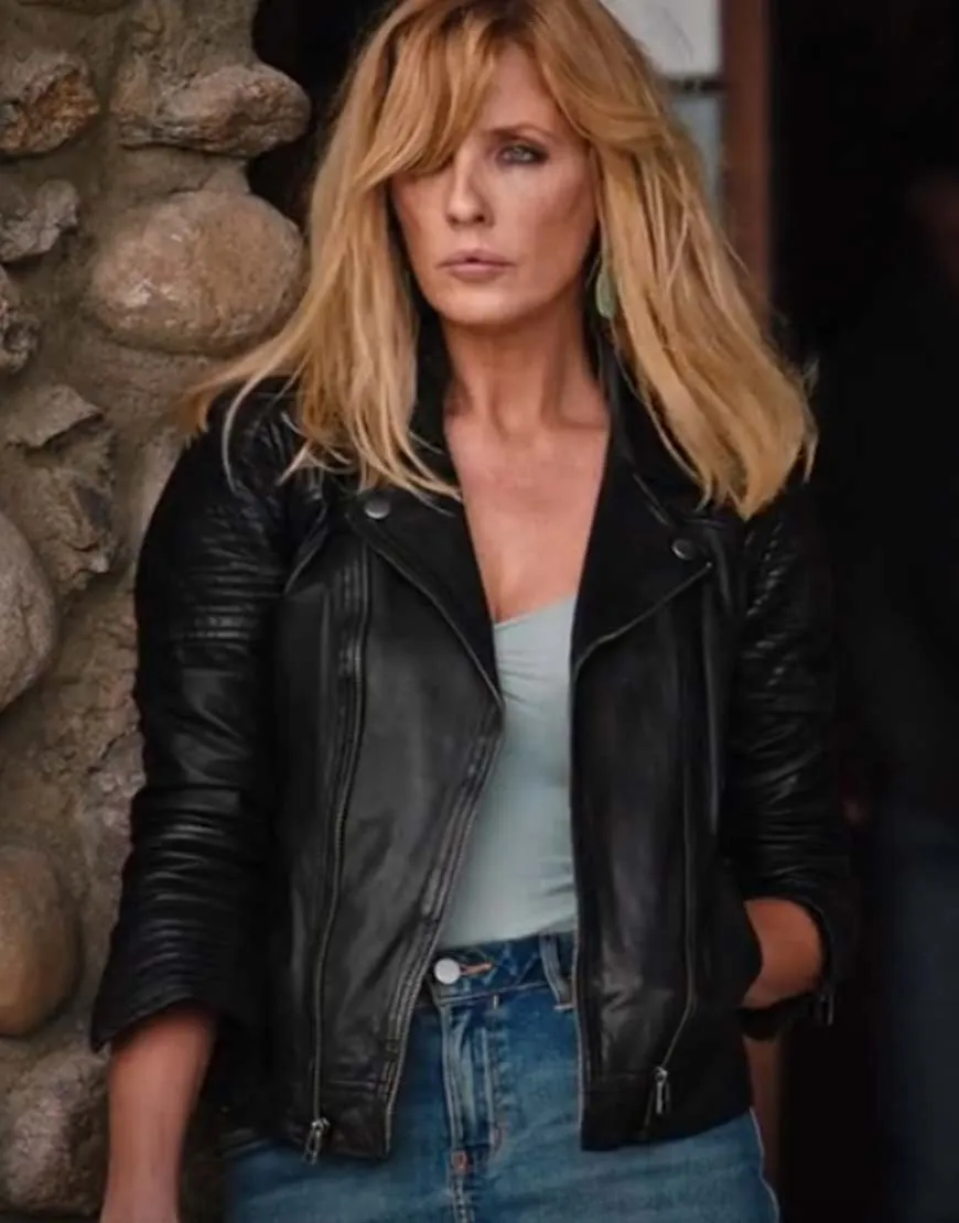 Yellowstone S04 Kelly Reilly Leather Jacket | Beth Dutton Leather Jacket